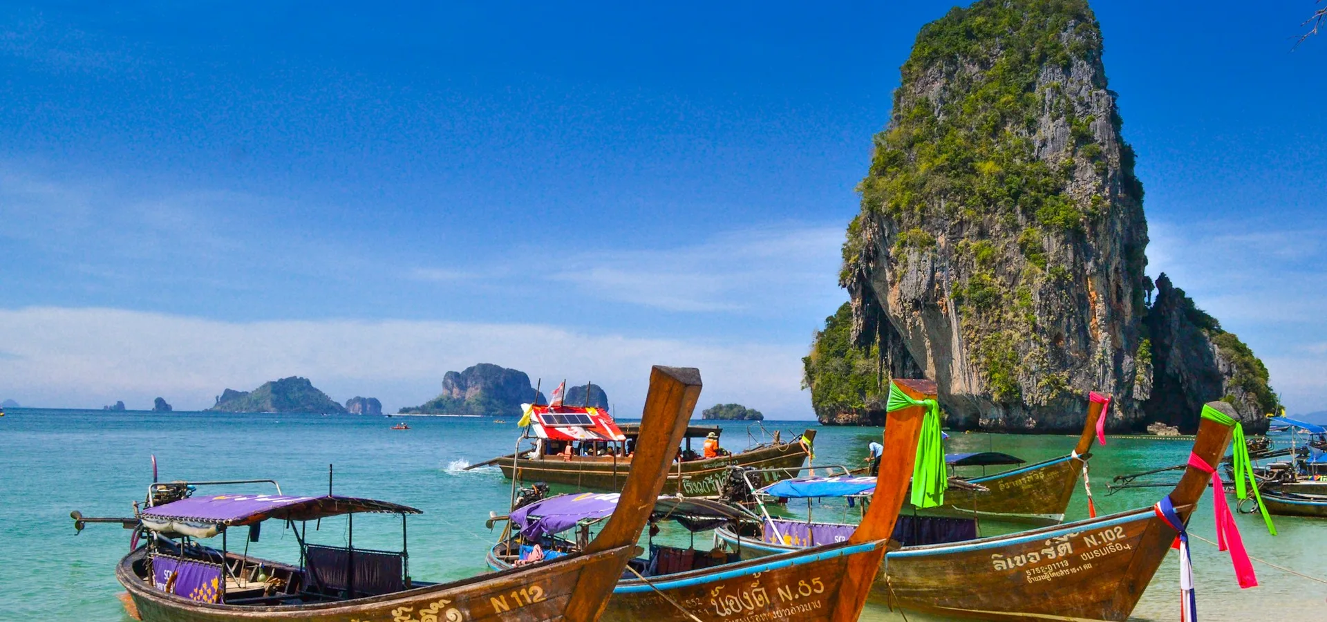 Tropical islands and turquoise sea in southern Thailand