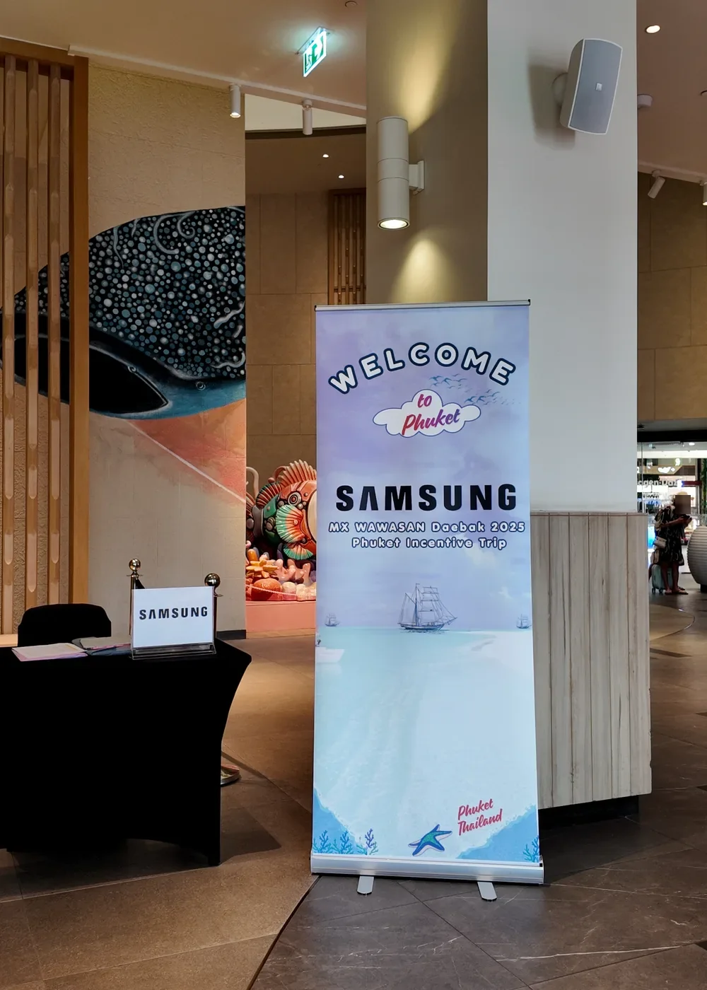 Phuket incentive welcome banner with GGM branding
